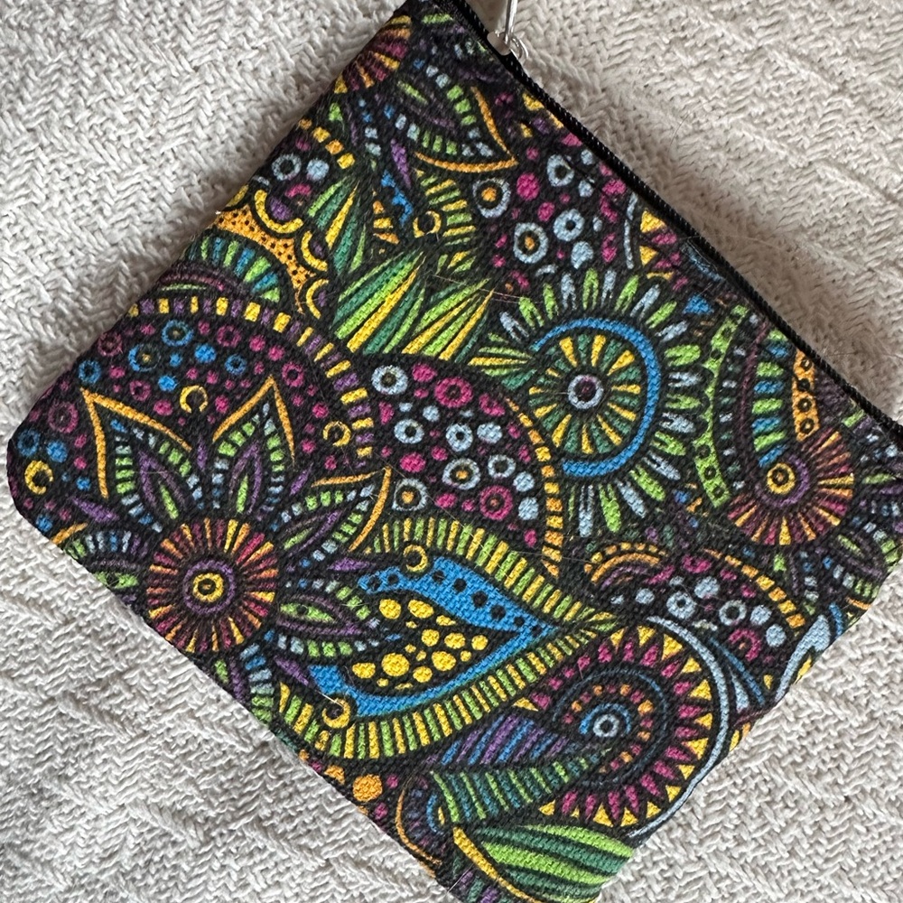 Colorful Patterned Keychain and Pouch Set - Picture 2 of 4
